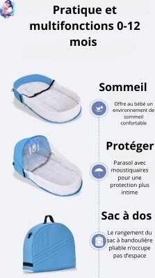Nid de bébé pliant DORMILOU - bebemam.com