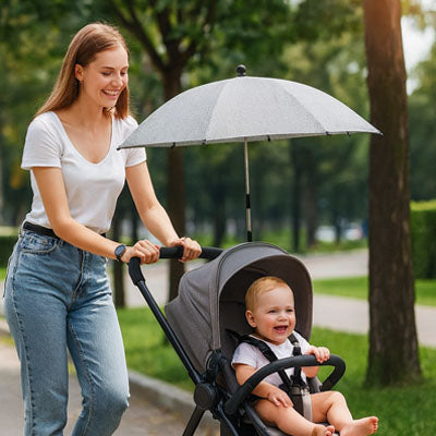 Ombrelle pour poussette | Protection solaire réglable