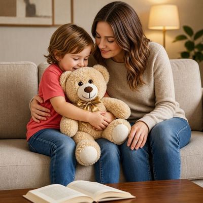 ours en peluche marron clair