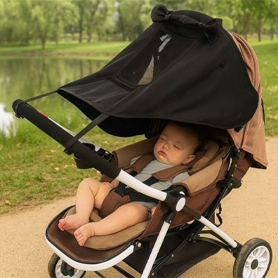 par soleil pour poussette​ tissu dehoussable et lavable en machine