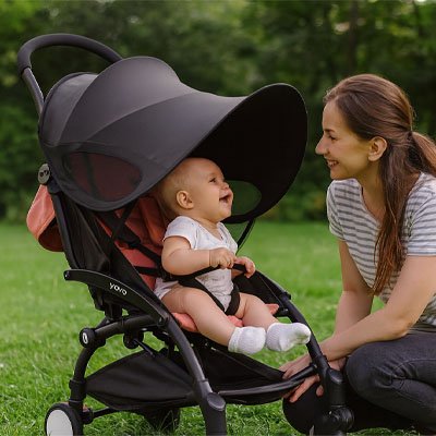 par soleil pour poussette​ visibilite preservee