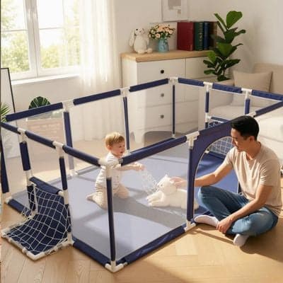 parc pliable bebe bleu