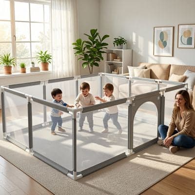 parc pliable bebe gris