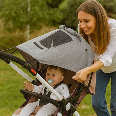 pare soleil pour poussette​ rangement compact