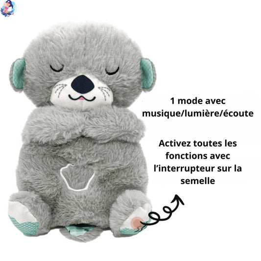 peluche loutre argent