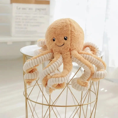 peluche pieuvre orange