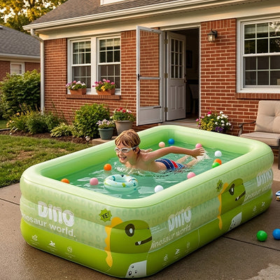 piscine gonflable enfant vert