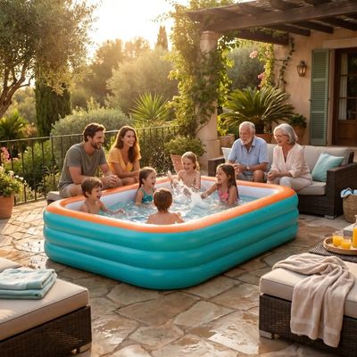 piscine gonflable jeux eau