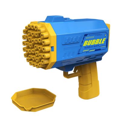 pistolet a bulle bleu jaune