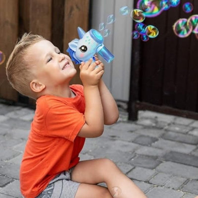 pistolet a bulle design ludique en forme de licorne