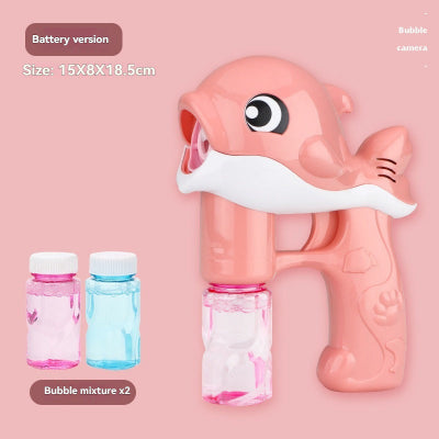 pistolet a bulles baleine rose