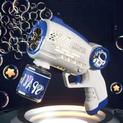 pistolet a bulles bleu