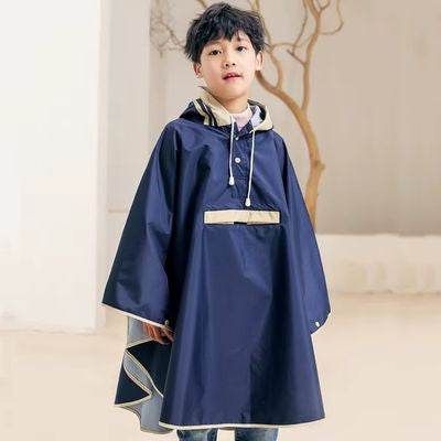 poncho enfant bleu