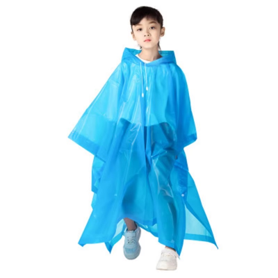 poncho pluie bleu