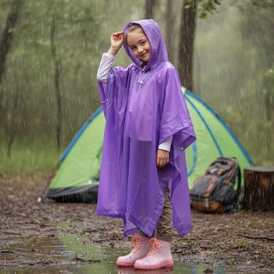 poncho pluie capuche integree