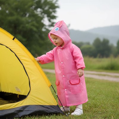 poncho pluie fermeture a boutons pression 