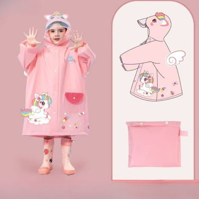 poncho pluie rose