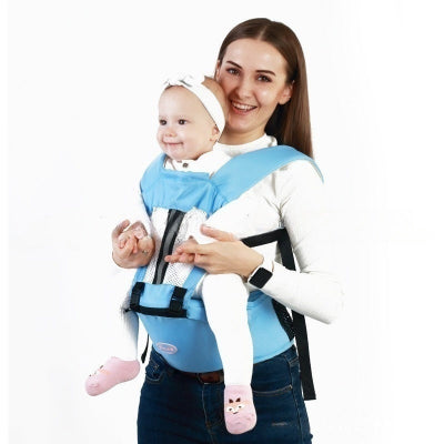 porte bebe little frog bleu clair