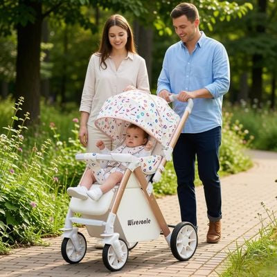 poussette bebe pliable blanc