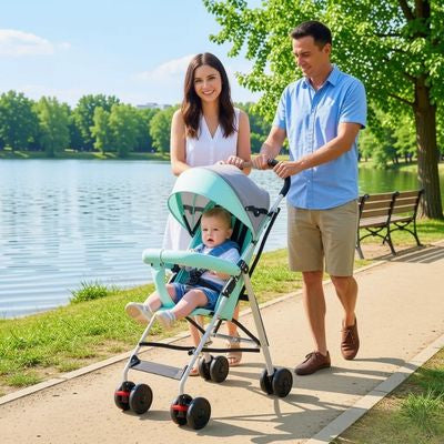 poussette bebe pliable vert
