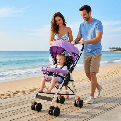 poussette bebe pliable violet