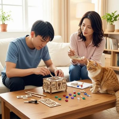 puzzle 3D bois artisanal