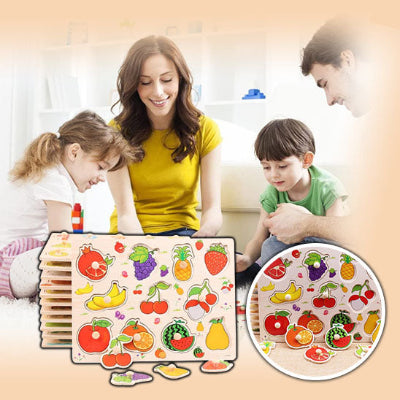 puzzle 3D-en bois en famille