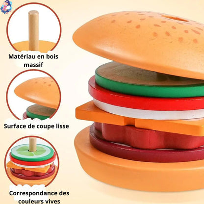Puzzle bois BURGERS - bebemam.com