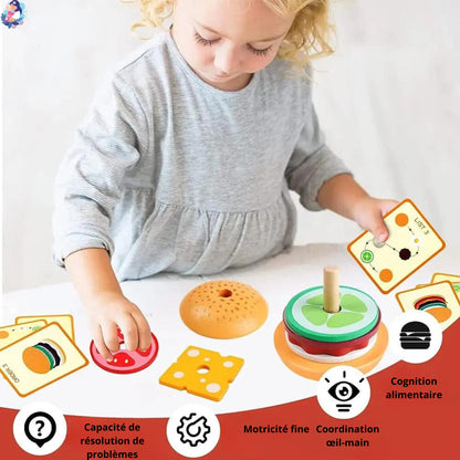 Puzzle bois BURGERS - bebemam.com