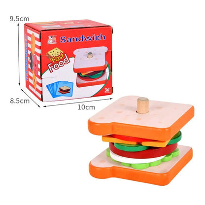 Puzzle bois BURGERS - bebemam.com