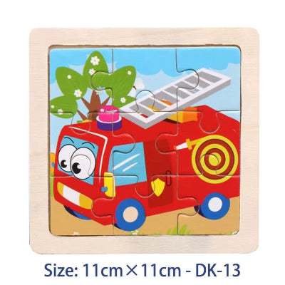 puzzle bois camion de pompier