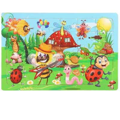 puzzle bois concert d'insectes