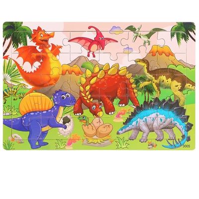 puzzle bois dinosaure de dessin anime