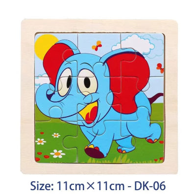 puzzle bois elephants