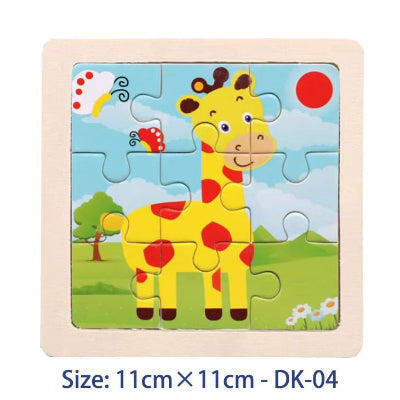 puzzle bois girafes