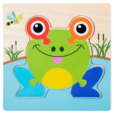 puzzle bois grenouille