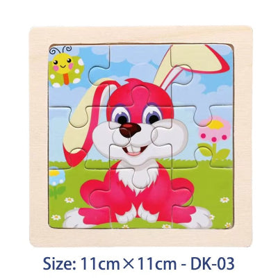 puzzle bois lapins