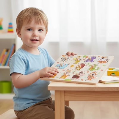 puzzle bois manipulation facile