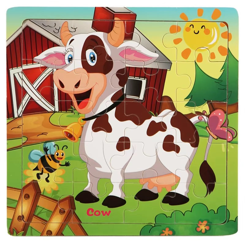 puzzle bois vache