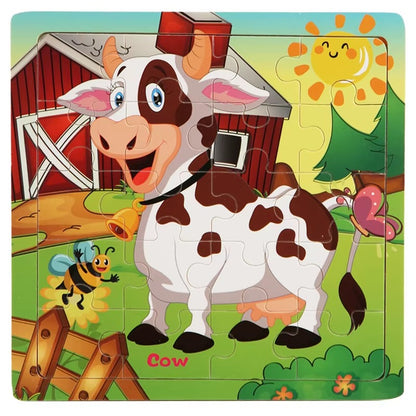 puzzle bois vache