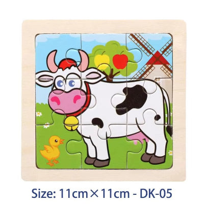 puzzle bois vaches