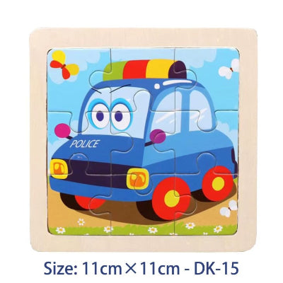 puzzle bois voiture de police