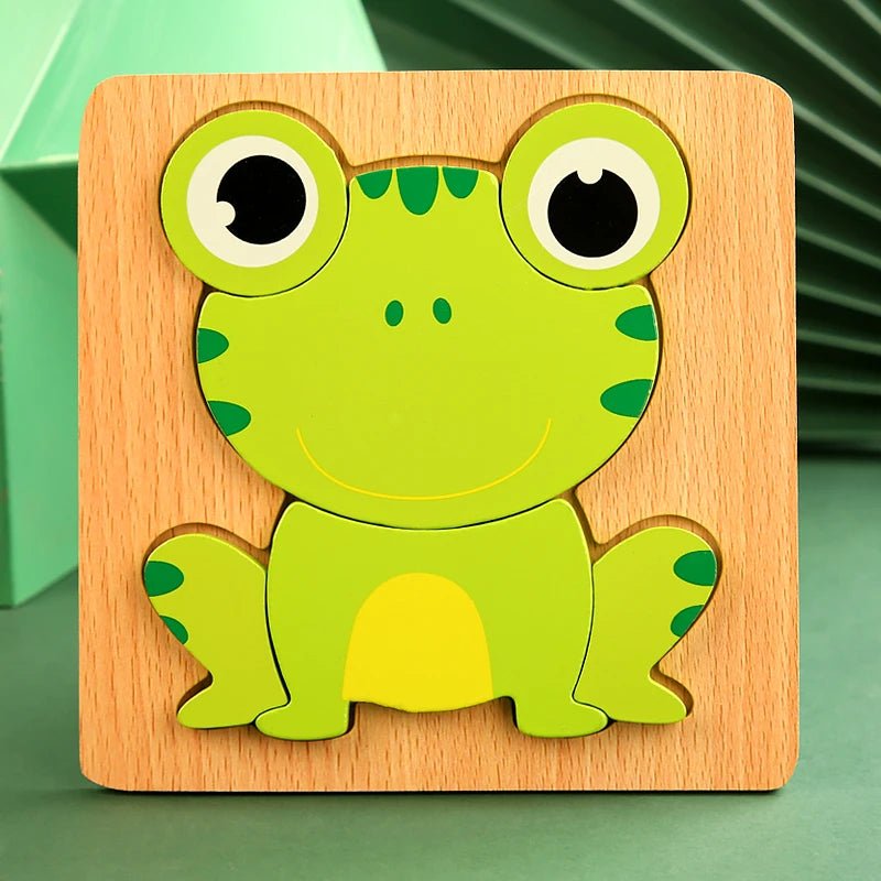 Puzzle en bois 3D animaux - bebemam.com