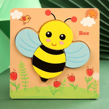 puzzle en bois 3d animaux abeilles