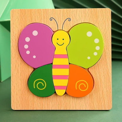 puzzle en bois 3d animaux papillons