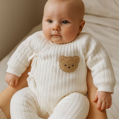 pyjama bebe applique decoratif ourson