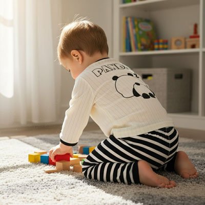 pyjama bebe finitions soignees avec bordures contrastees 