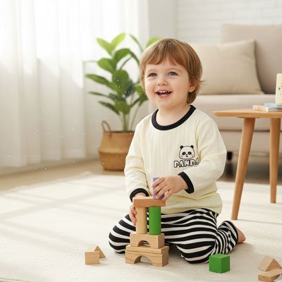 pyjama bebe matiere douce et texturee