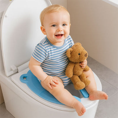 reducteur de toilette bleu