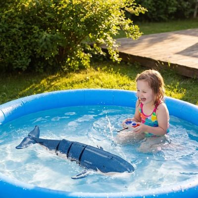 requin telecommande bleu